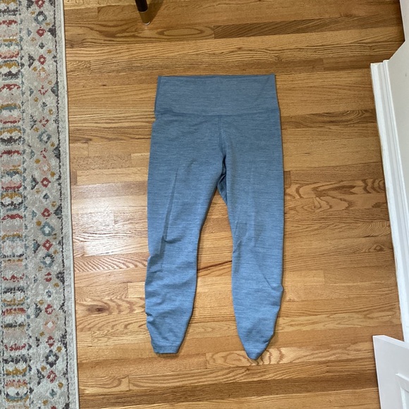 Nike Dri-fit Cropped Blue Workout Pants - Picture 2 of 7